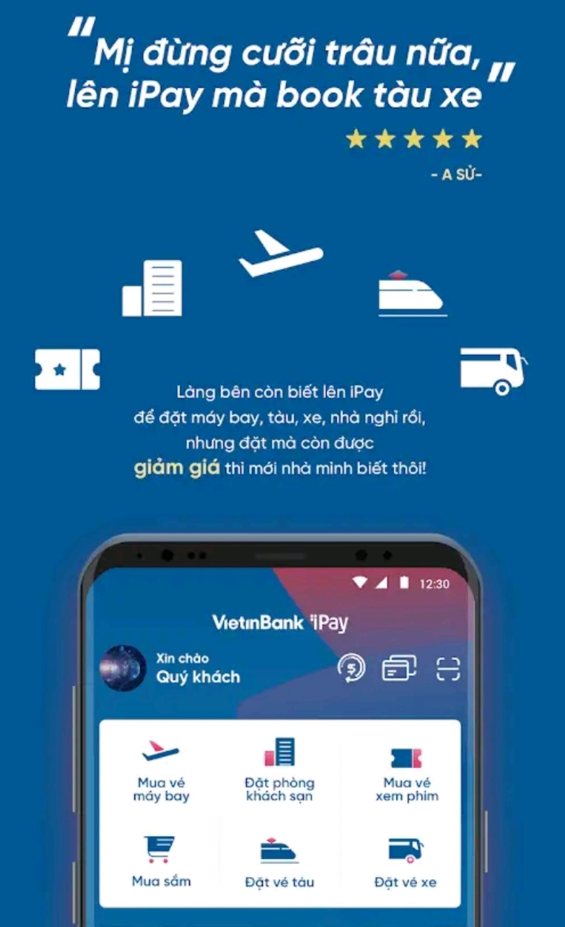 Dịch vụ Vietinbank iPay giúp khách hàng dễ dàng quản lý tài khoản và tích hợp nhiều ứng dụng tiện ích rút ngắn thời gian thực hiện gia dịch